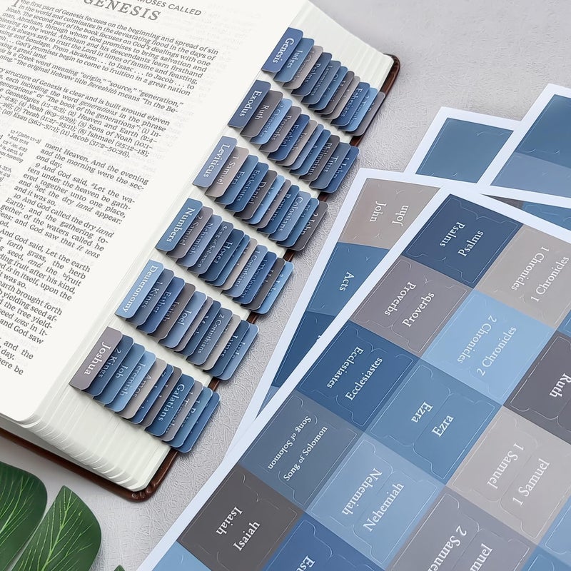 Uzriyl Bible Tabs  Bible Study Supplies  Laminated Blue Bible Journaling Tabs for Men Women Kids  Large Print Bible Labels Index Tabs  Christian Gifts  Bible Book Accessories for Personalized Bible - Image 5